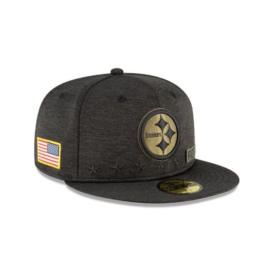 Sapca New Era Pittsburgh Steelers NFL Salute To Service 59FIFTY Fitted - Negrii